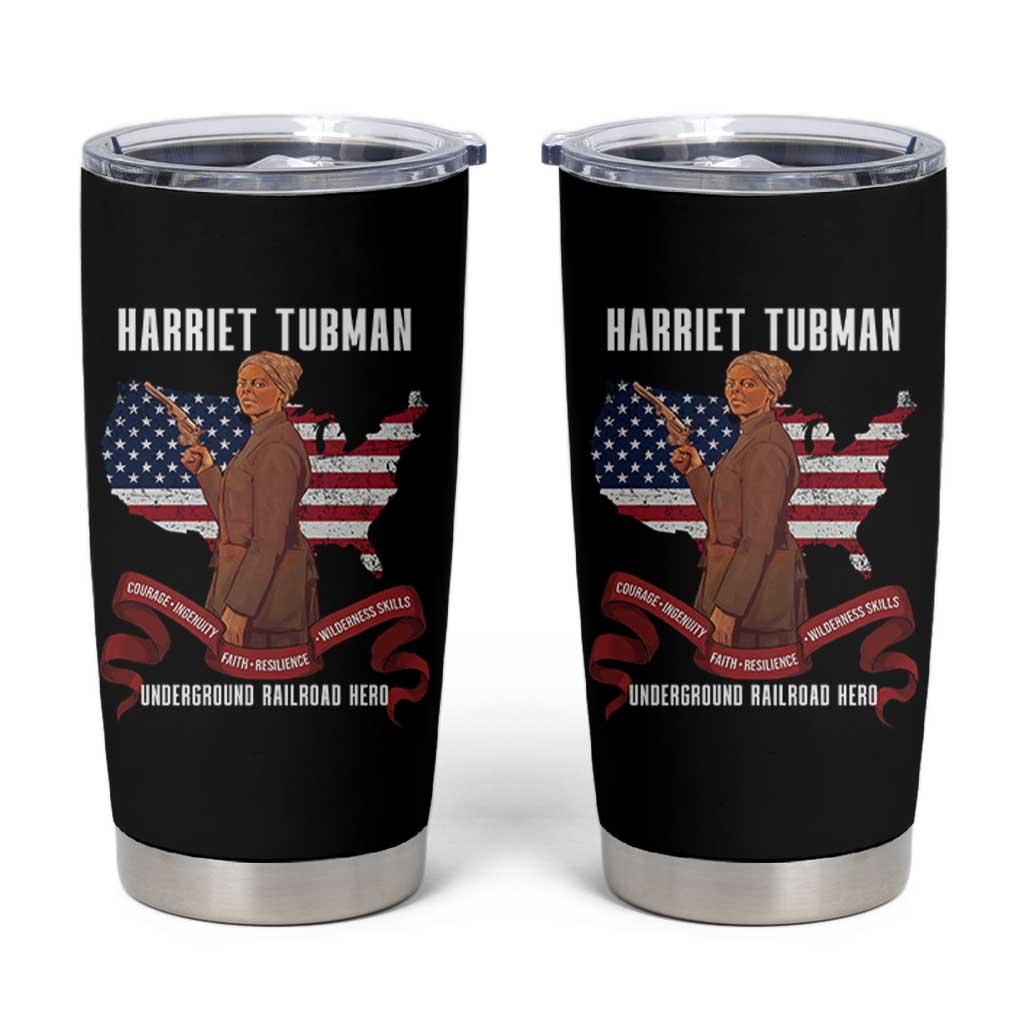 Harriet Tubman Patriotic Tumbler Cup Strong Black Women Pride