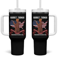 Harriet Tubman Patriotic Tumbler With Handle Strong Black Women Pride