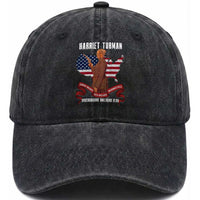 Harriet Tubman Patriotic Washed Cotton Baseball Cap Strong Black Women Pride