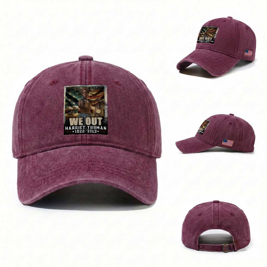 Harriet Tubman Washed Cotton Baseball Cap We Out Civil Rights History Movement Gift