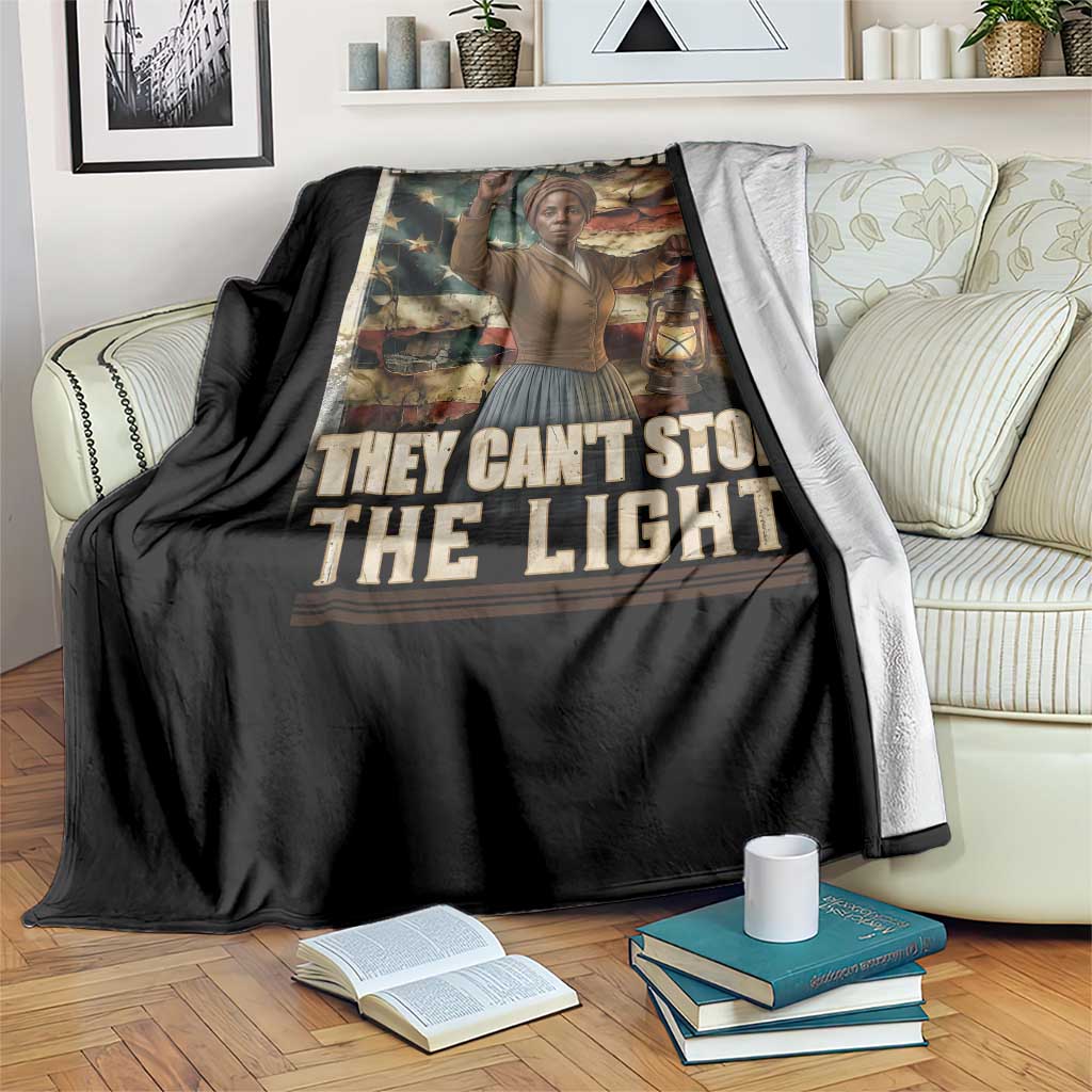 Harriet Tubman Throw Blanket Thay Can Not Stop The Light