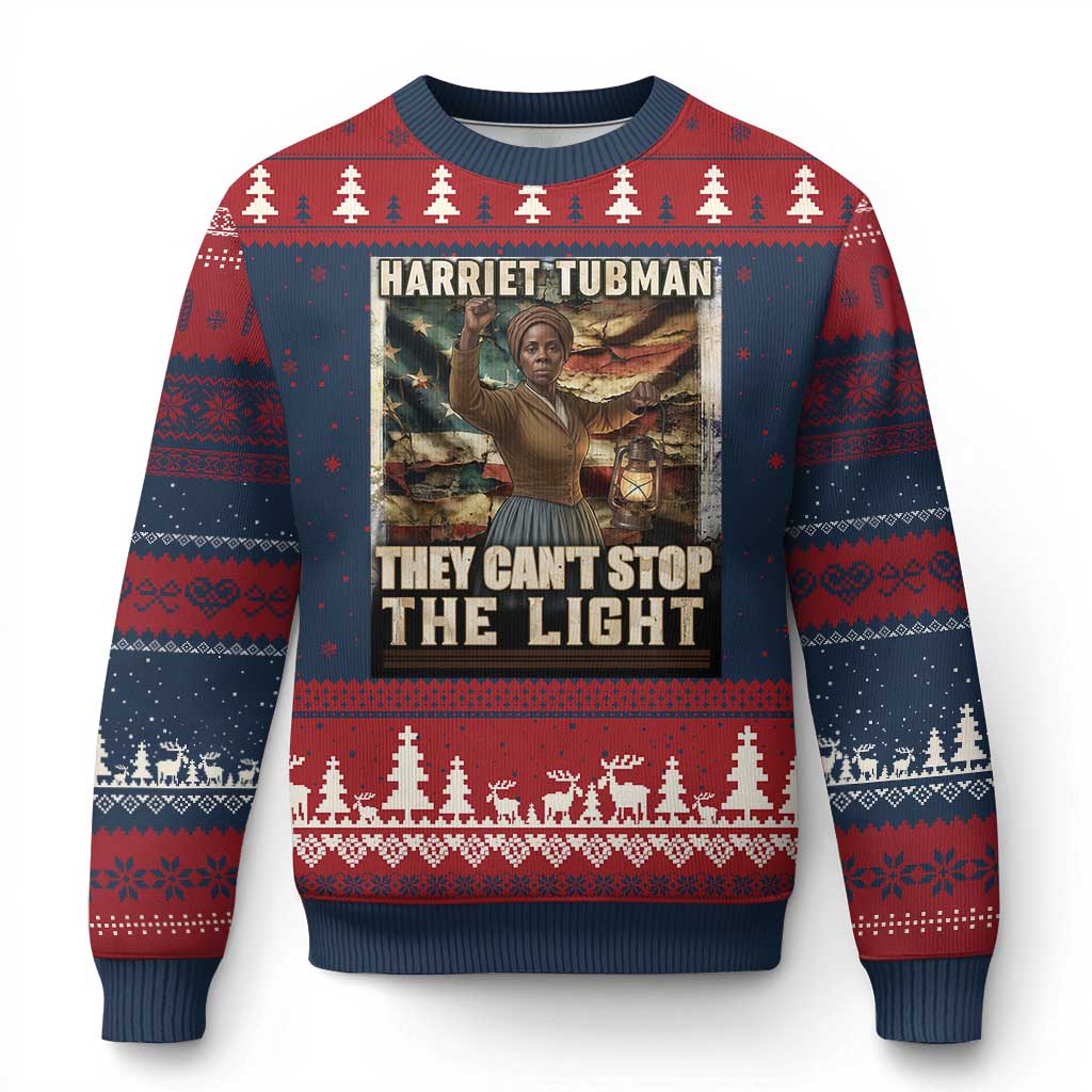 Harriet Tubman Ugly Christmas Sweater Thay Can Not Stop The Light
