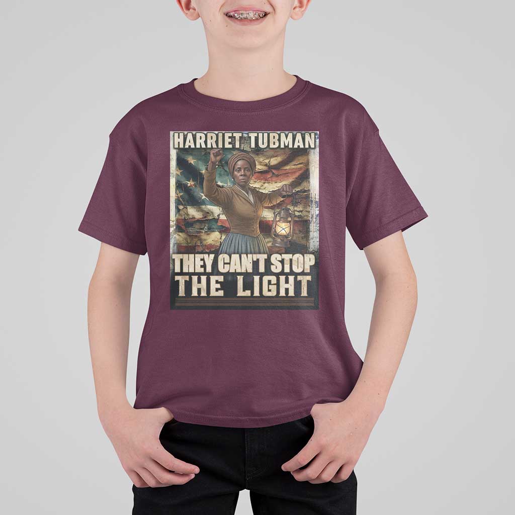 Harriet Tubman T Shirt For Kid Thay Can Not Stop The Light