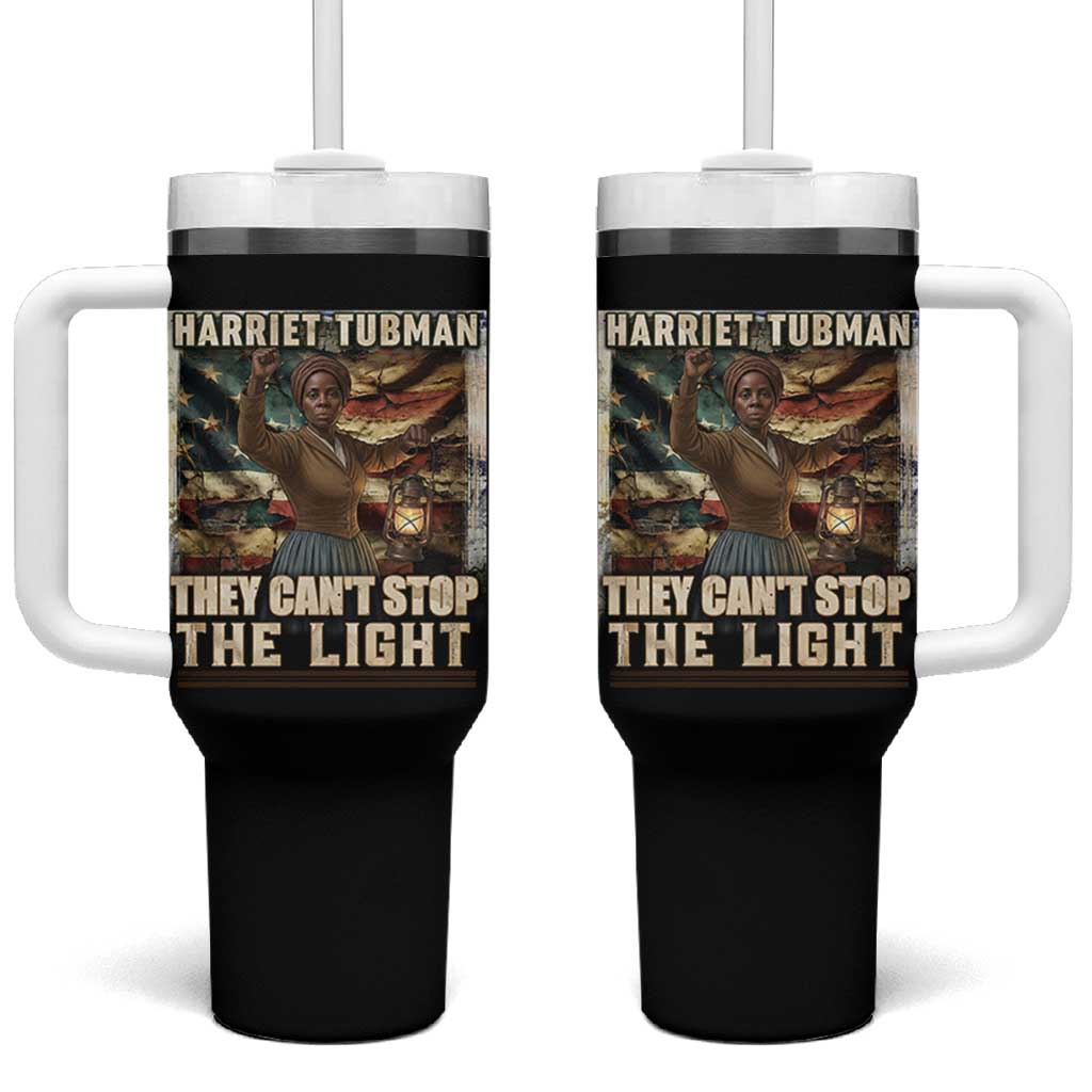 Harriet Tubman Tumbler With Handle Thay Can Not Stop The Light