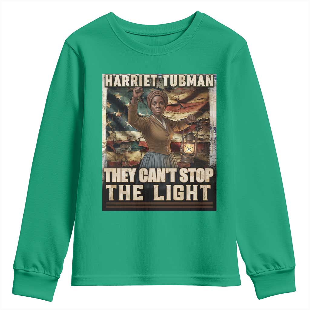 Harriet Tubman Youth Sweatshirt Thay Can Not Stop The Light