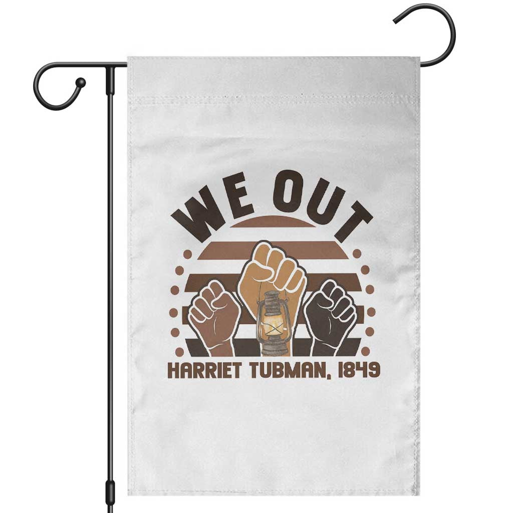 Harriet Tubman We Out 1849 Garden Flag Vintage Sunset Black American Hero