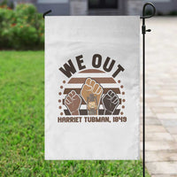 Harriet Tubman We Out 1849 Garden Flag Vintage Sunset Black American Hero