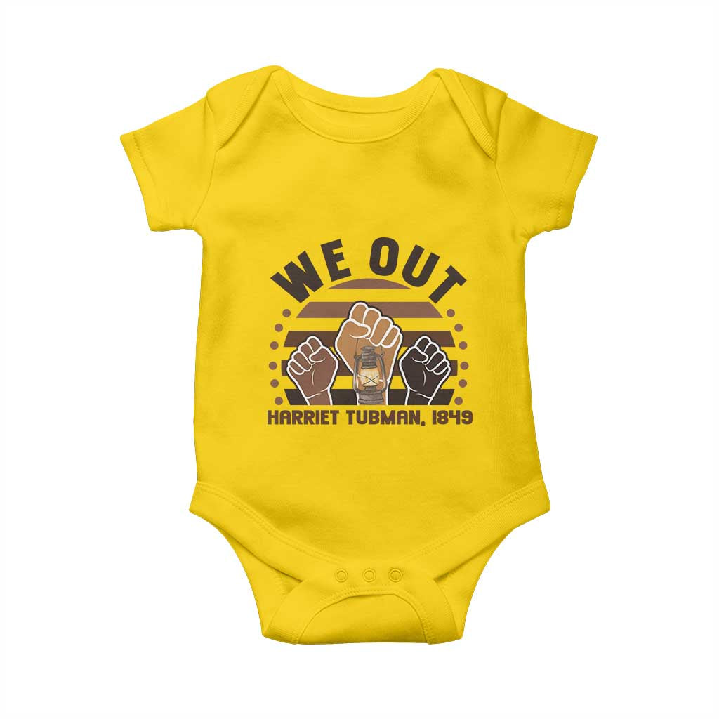 Harriet Tubman We Out 1849 Baby Onesie Vintage Sunset Black American Hero