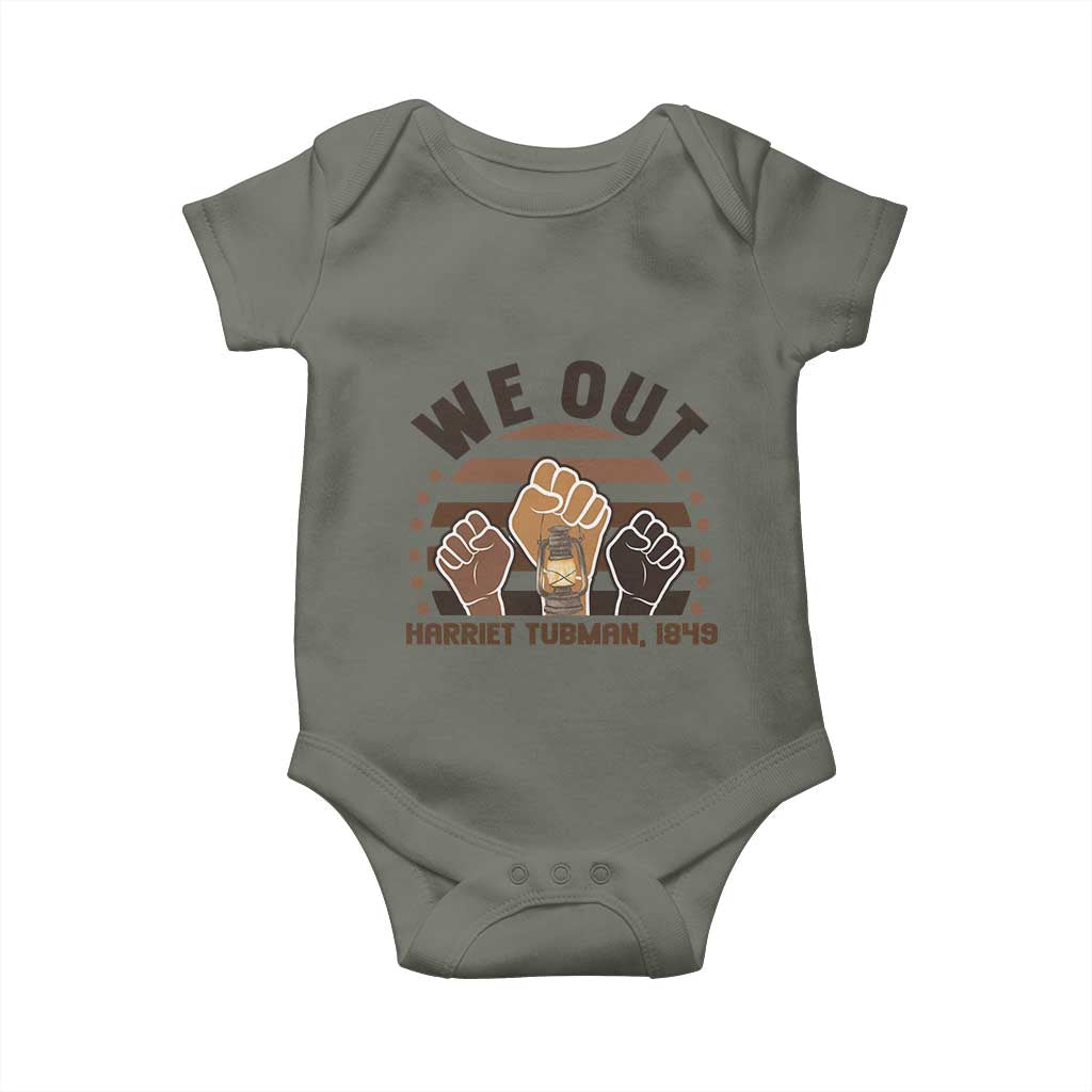 Harriet Tubman We Out 1849 Baby Onesie Vintage Sunset Black American Hero
