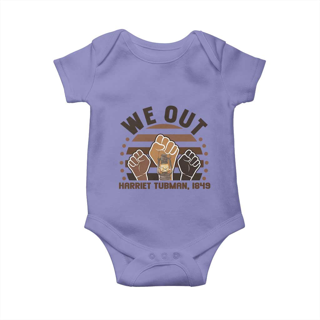 Harriet Tubman We Out 1849 Baby Onesie Vintage Sunset Black American Hero