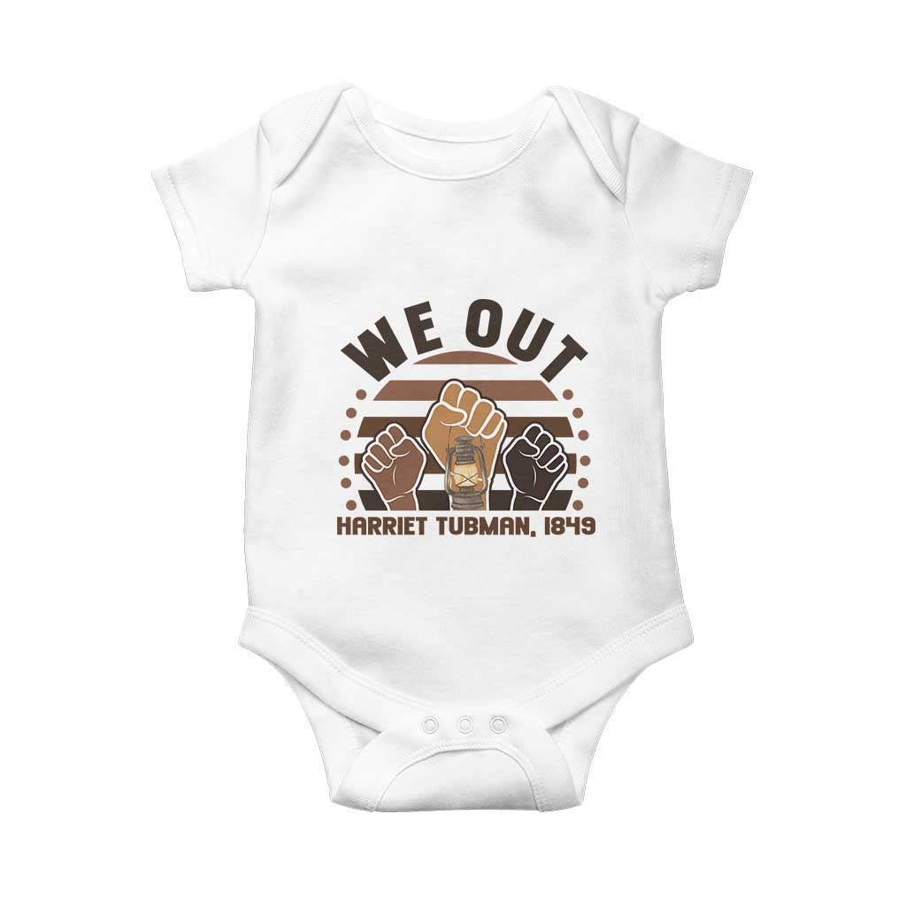 Harriet Tubman We Out 1849 Baby Onesie Vintage Sunset Black American Hero