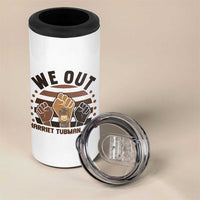 Harriet Tubman We Out 1849 4 in 1 Can Cooler Tumbler Vintage Sunset Black American Hero