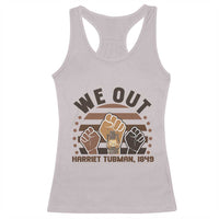 Harriet Tubman We Out 1849 Racerback Tank Top Vintage Sunset Black American Hero