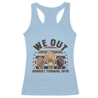 Harriet Tubman We Out 1849 Racerback Tank Top Vintage Sunset Black American Hero