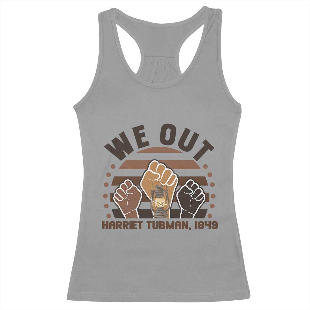 Harriet Tubman We Out 1849 Racerback Tank Top Vintage Sunset Black American Hero