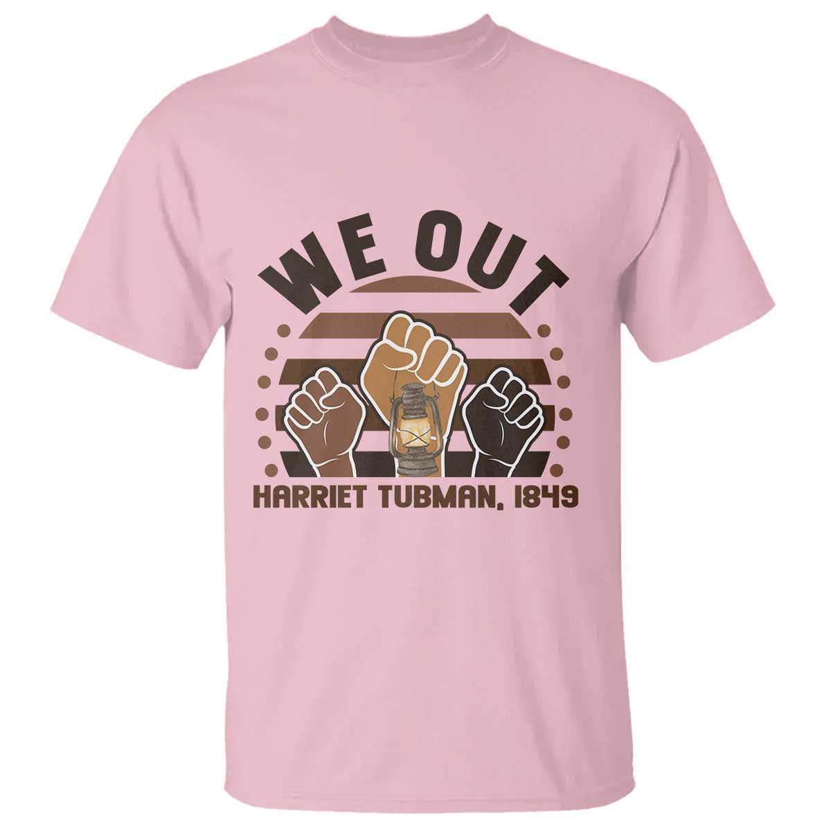 Harriet Tubman We Out 1849 T Shirt Vintage Sunset Black American Hero