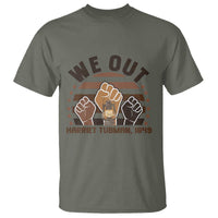 Harriet Tubman We Out 1849 T Shirt Vintage Sunset Black American Hero