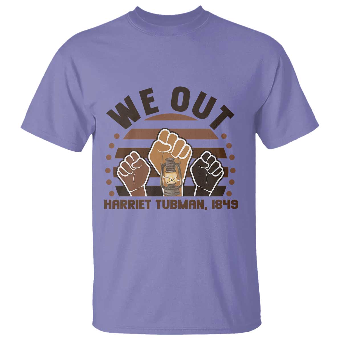 Harriet Tubman We Out 1849 T Shirt Vintage Sunset Black American Hero