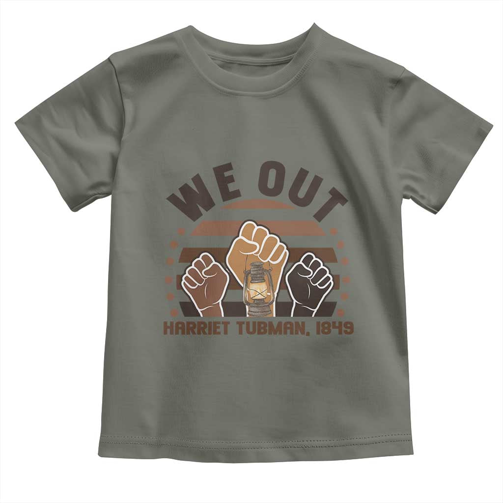 Harriet Tubman We Out 1849 Toddler T Shirt Vintage Sunset Black American Hero
