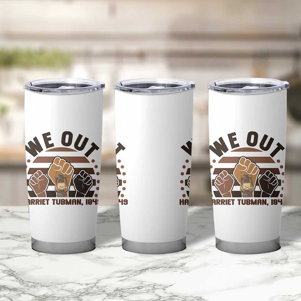 Harriet Tubman We Out 1849 Tumbler Cup Vintage Sunset Black American Hero