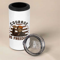 Harriet Tubman Legacy 4 in 1 Can Cooler Tumbler Courage Is Freedom