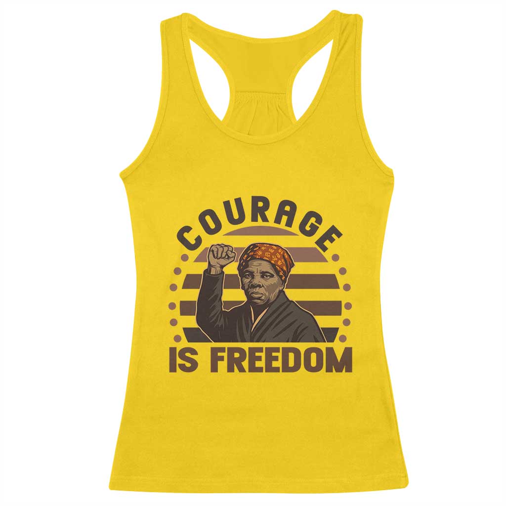 Harriet Tubman Legacy Racerback Tank Top Courage Is Freedom