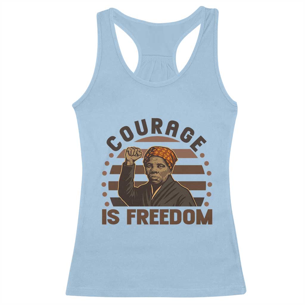 Harriet Tubman Legacy Racerback Tank Top Courage Is Freedom