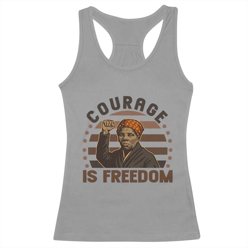 Harriet Tubman Legacy Racerback Tank Top Courage Is Freedom