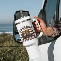 Harriet Tubman Legacy Tumbler With Handle Courage Is Freedom