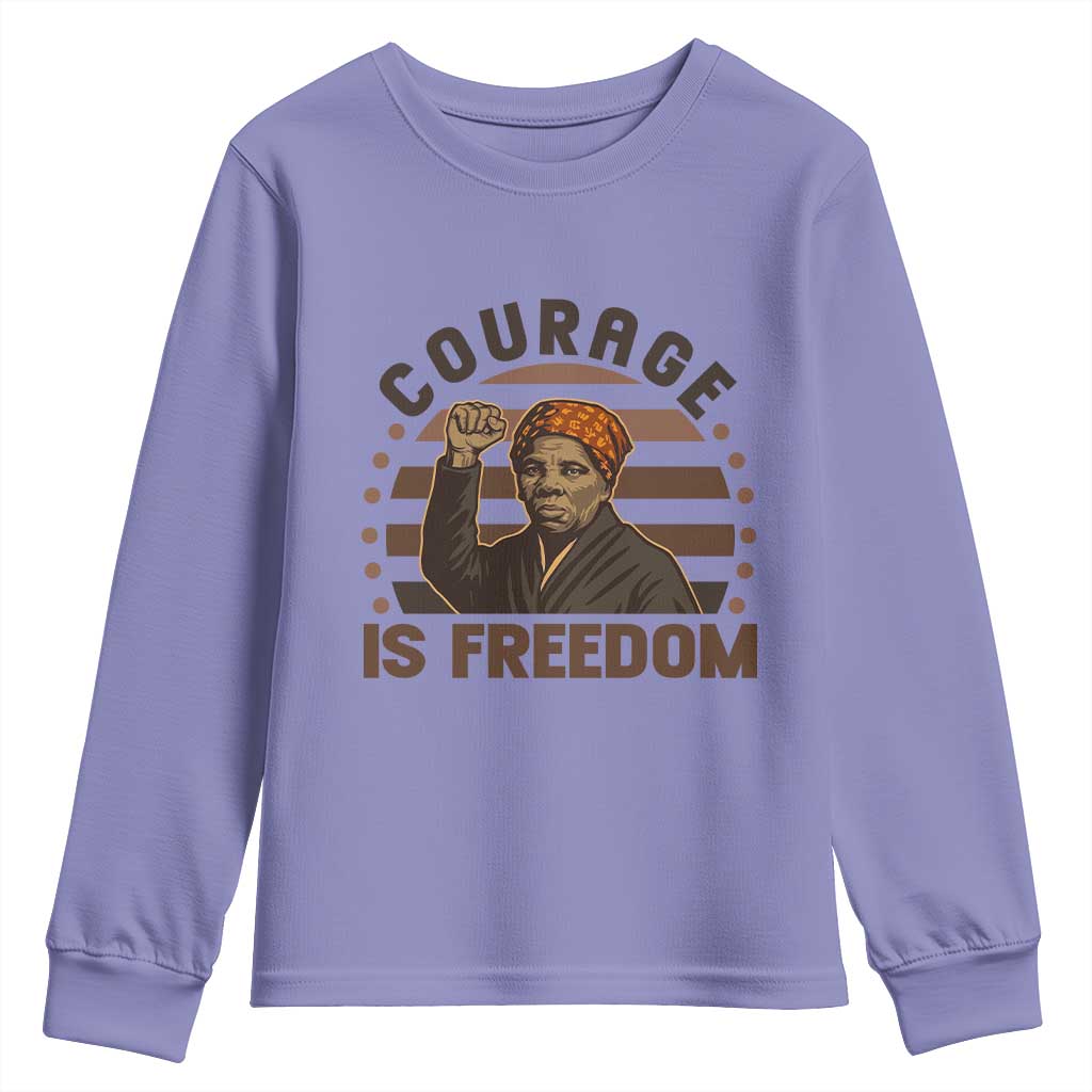 Harriet Tubman Legacy Youth Sweatshirt Courage Is Freedom