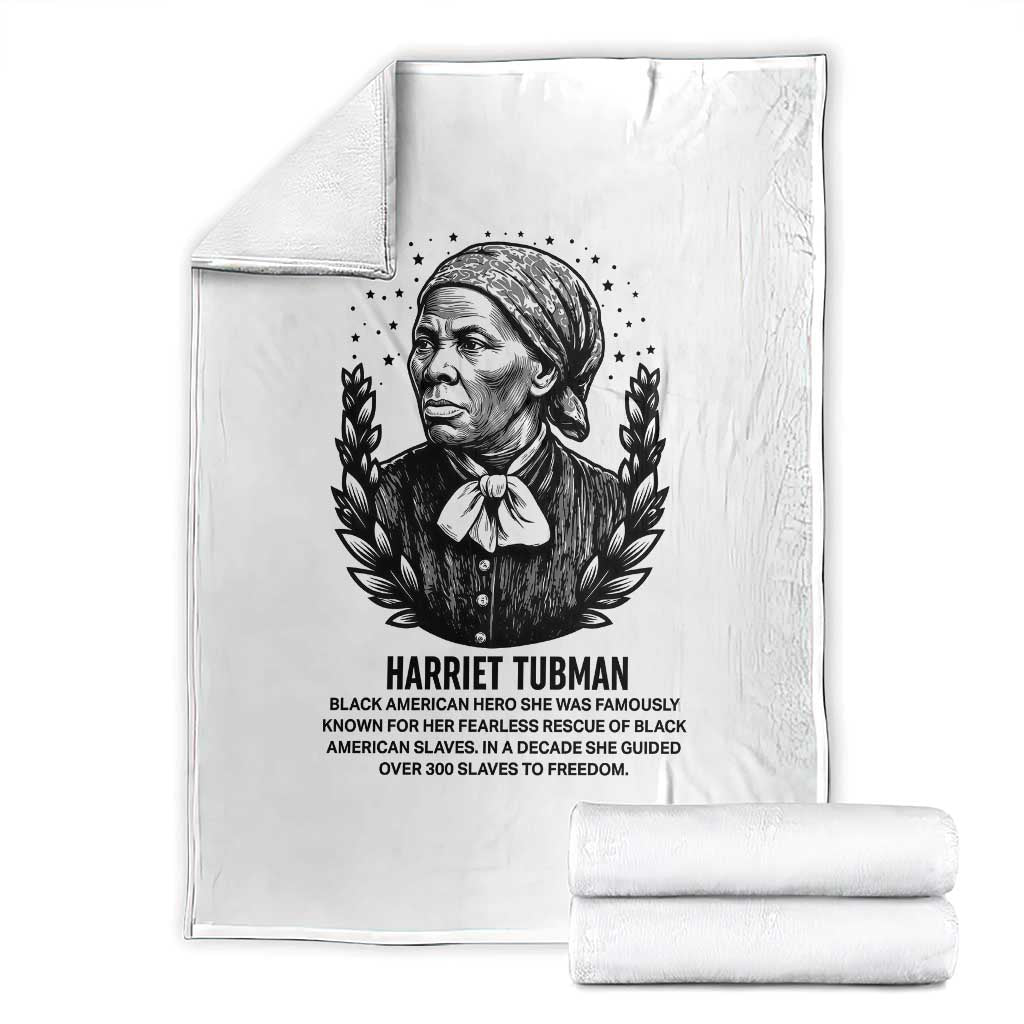 American Hero Harriet Tubman Throw Blanket Black History Leader Gift - Wonder Print Shop