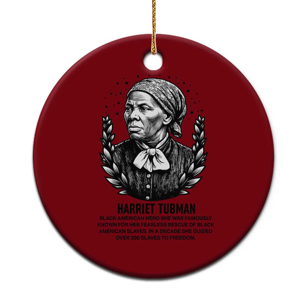 American Hero Harriet Tubman Ceramic Ornament Black History Leader Gift - Wonder Print Shop