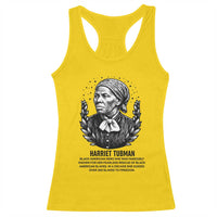 American Hero Harriet Tubman Racerback Tank Top Black History Leader Gift - Wonder Print Shop