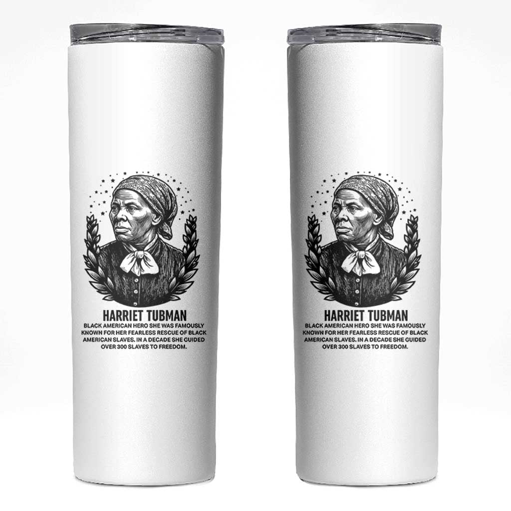 American Hero Harriet Tubman Skinny Tumbler Black History Leader Gift - Wonder Print Shop