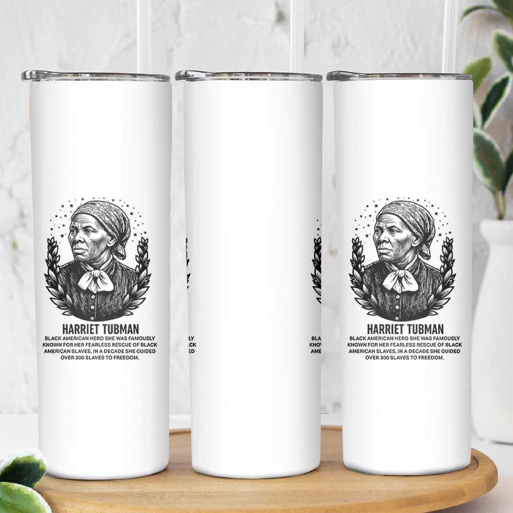 American Hero Harriet Tubman Skinny Tumbler Black History Leader Gift - Wonder Print Shop