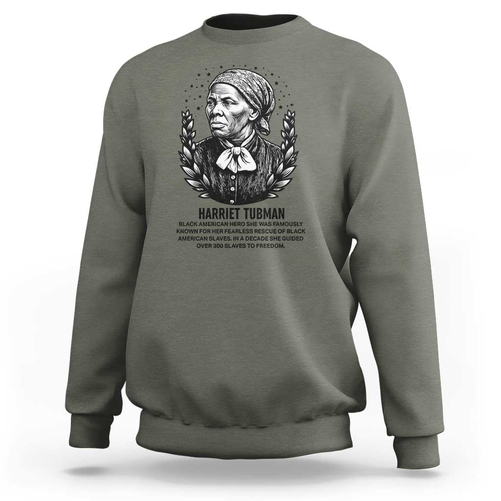 American Hero Harriet Tubman Sweatshirt Black History Leader Gift - Wonder Print Shop