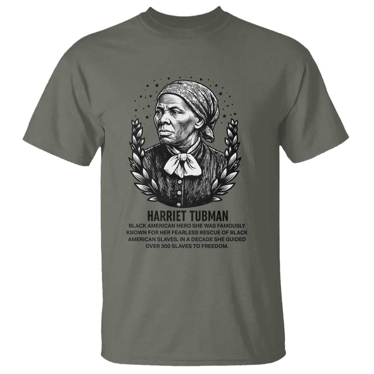 American Hero Harriet Tubman T Shirt Black History Leader Gift - Wonder Print Shop