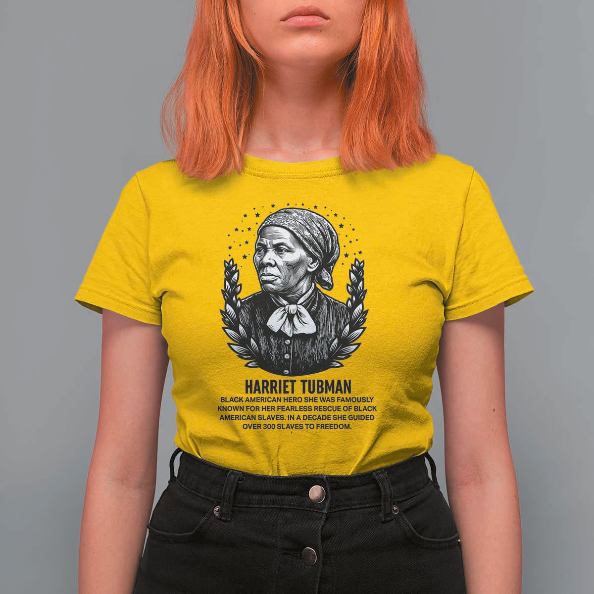 American Hero Harriet Tubman T Shirt For Women Black History Leader Gift - Wonder Print Shop