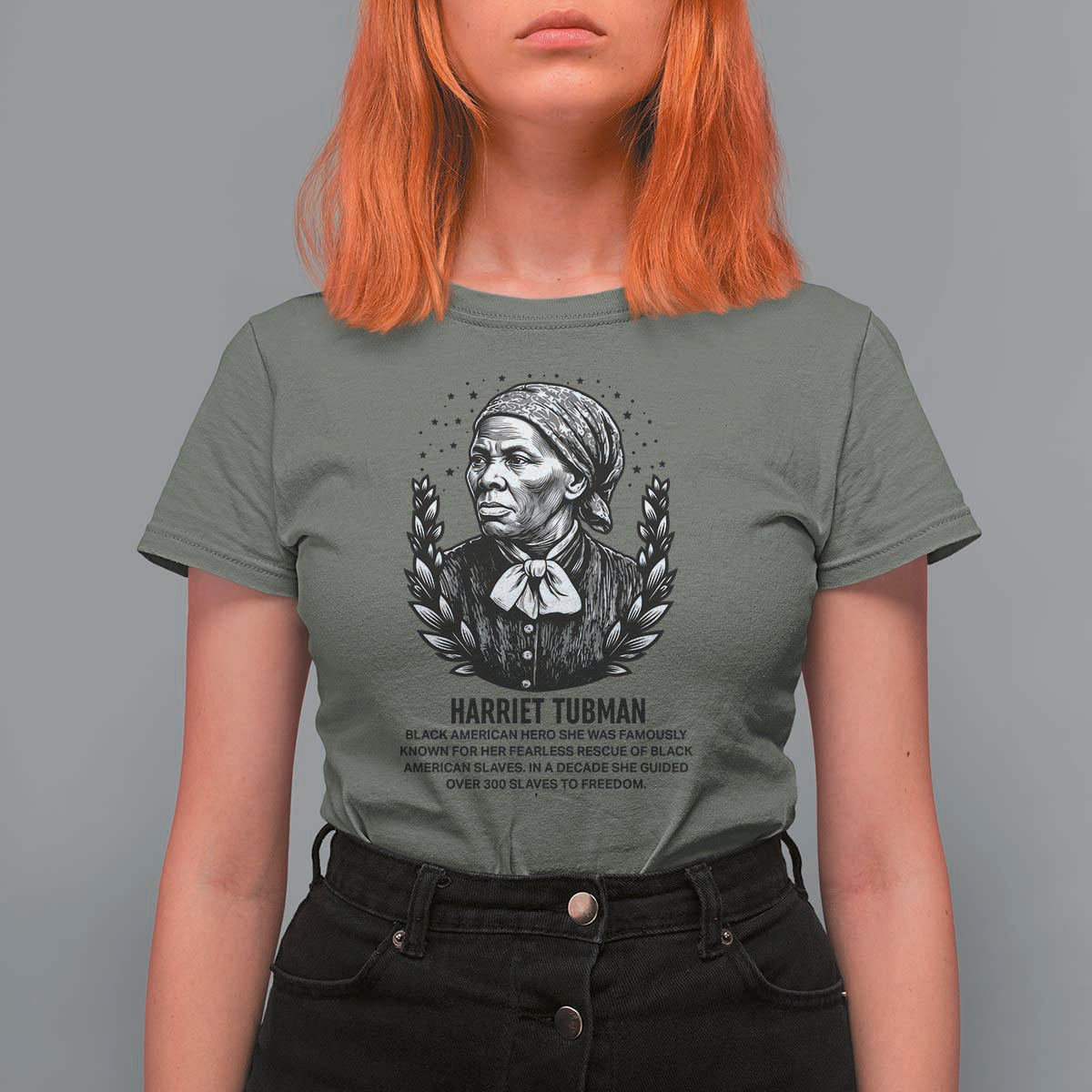American Hero Harriet Tubman T Shirt For Women Black History Leader Gift - Wonder Print Shop