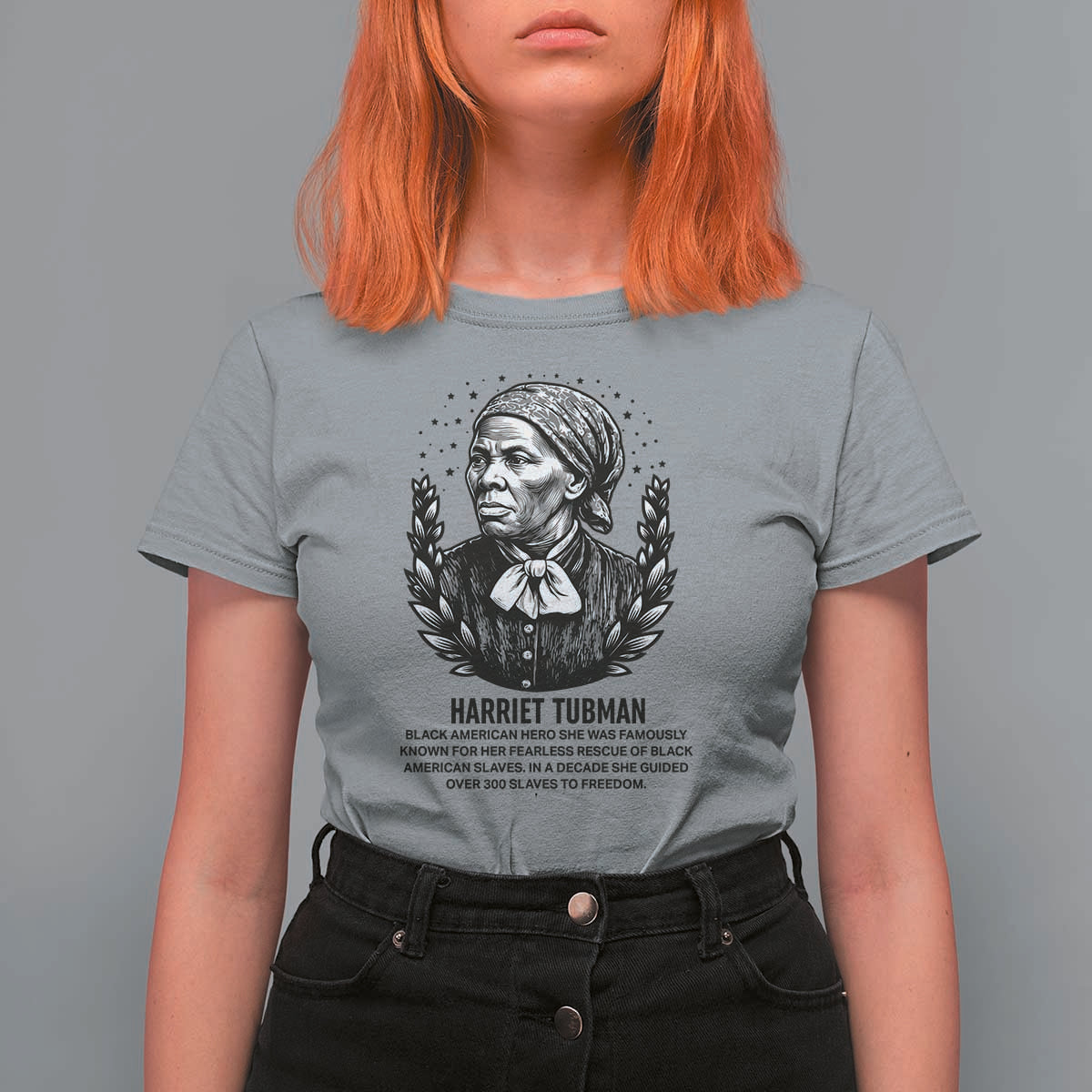 American Hero Harriet Tubman T Shirt For Women Black History Leader Gift - Wonder Print Shop