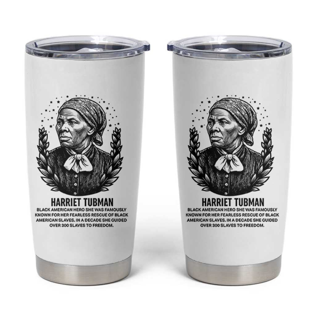 American Hero Harriet Tubman Tumbler Cup Black History Leader Gift - Wonder Print Shop