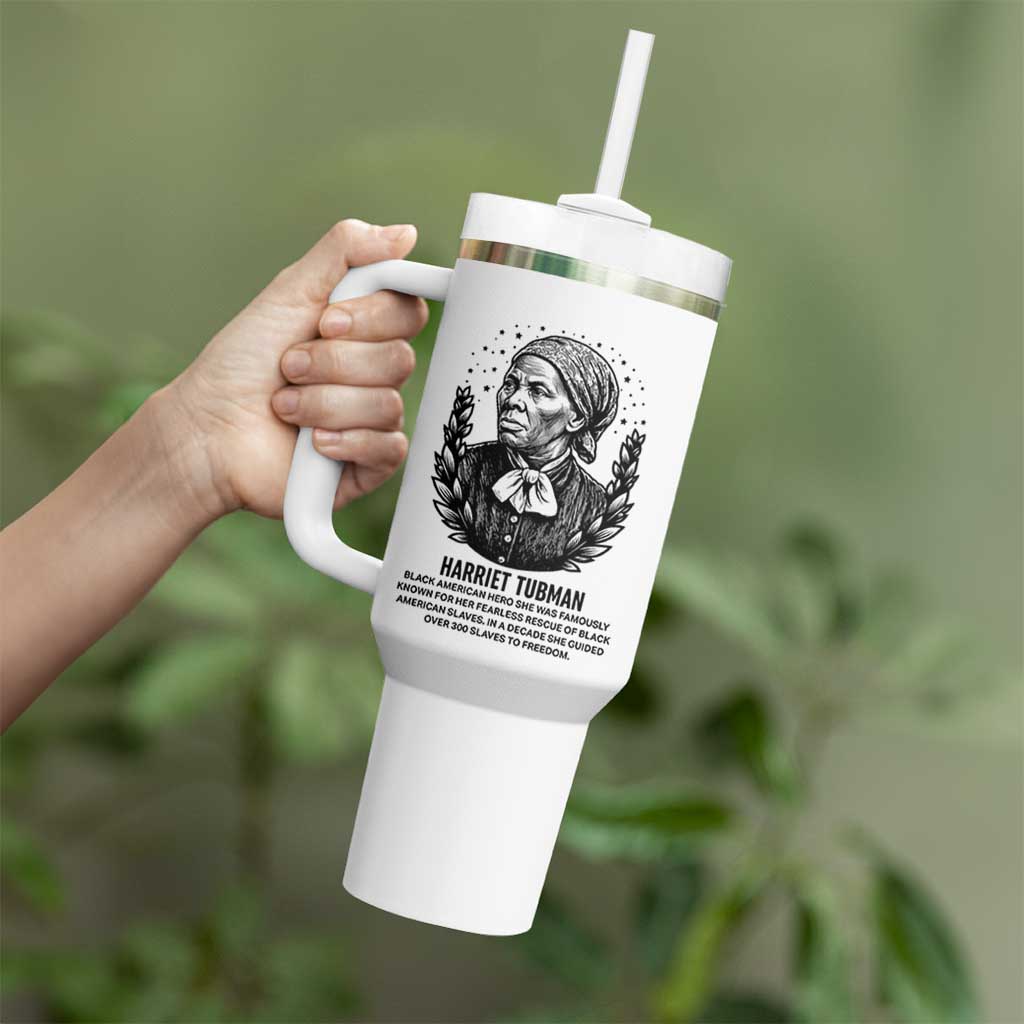 American Hero Harriet Tubman Tumbler With Handle Black History Leader Gift - Wonder Print Shop