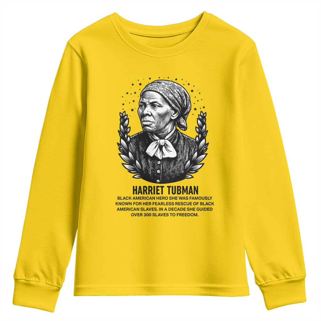 American Hero Harriet Tubman Youth Sweatshirt Black History Leader Gift - Wonder Print Shop