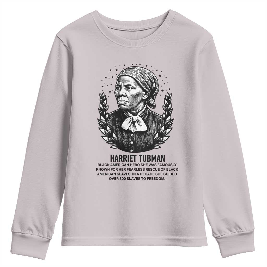 American Hero Harriet Tubman Youth Sweatshirt Black History Leader Gift - Wonder Print Shop