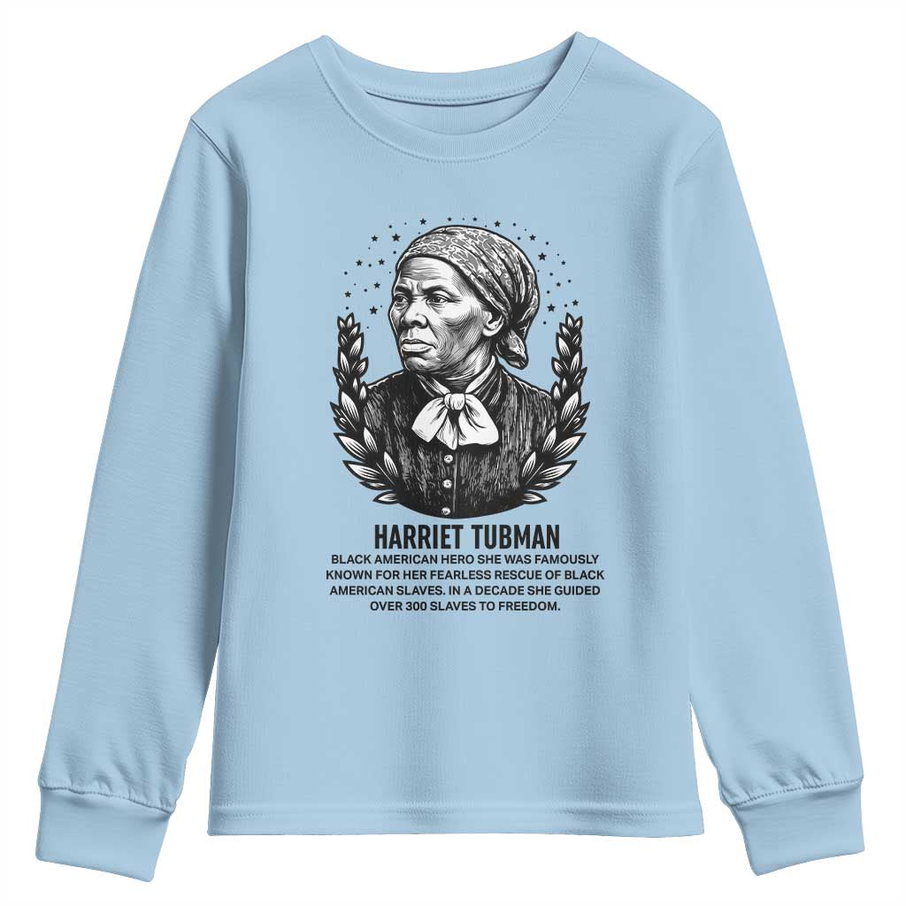 American Hero Harriet Tubman Youth Sweatshirt Black History Leader Gift - Wonder Print Shop