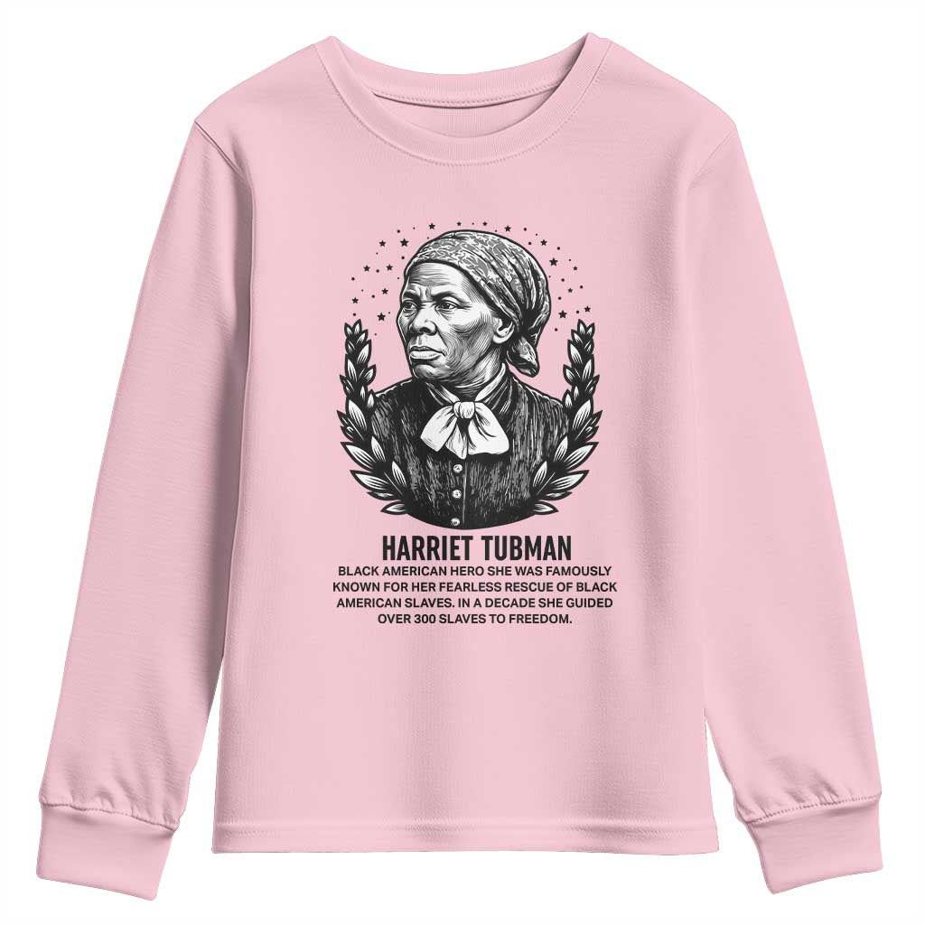 American Hero Harriet Tubman Youth Sweatshirt Black History Leader Gift - Wonder Print Shop