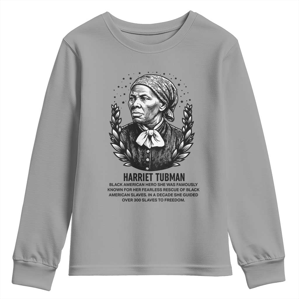 American Hero Harriet Tubman Youth Sweatshirt Black History Leader Gift - Wonder Print Shop