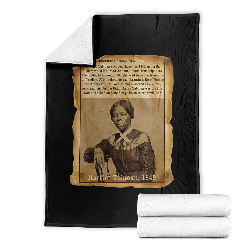 Harriet Tubman Tribute Throw Blanket Civil Rights Leader Black History Gift - Wonder Print Shop
