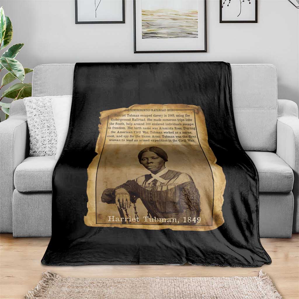 Harriet Tubman Tribute Throw Blanket Civil Rights Leader Black History Gift - Wonder Print Shop