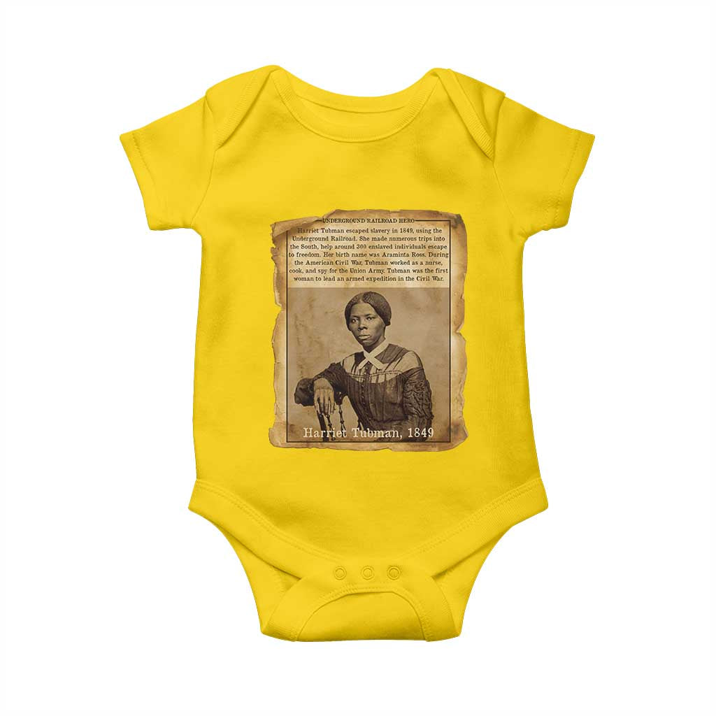 Harriet Tubman Tribute Baby Onesie Civil Rights Leader Black History Gift - Wonder Print Shop